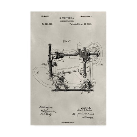 Alicia Ludwig 'Patent--Sewing Machine' Canvas Art,22x32